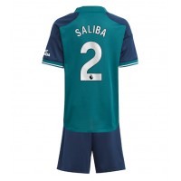 Maglie da calcio Arsenal William Saliba #2 Terza Maglia Bambino 2023-24 Manica Corta (+ Pantaloni corti)